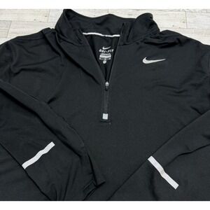 Nike Dri-Fit Element 5.0 Running Quarter Zip Black Pullover Jacket Men's Size XL